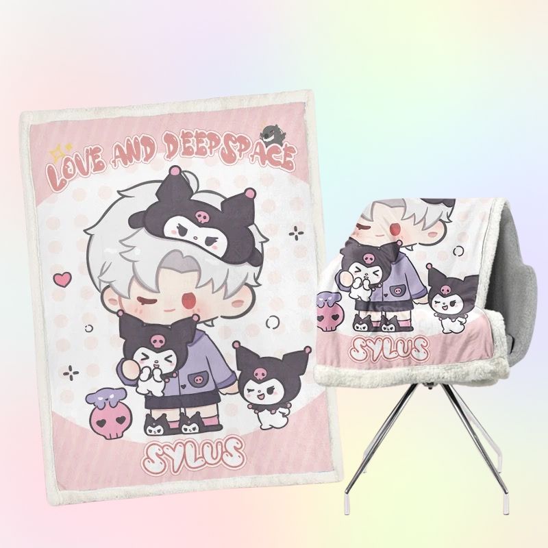 Love and Deepspace Sanrio Blanket - Double Layered Sherpa Fleece