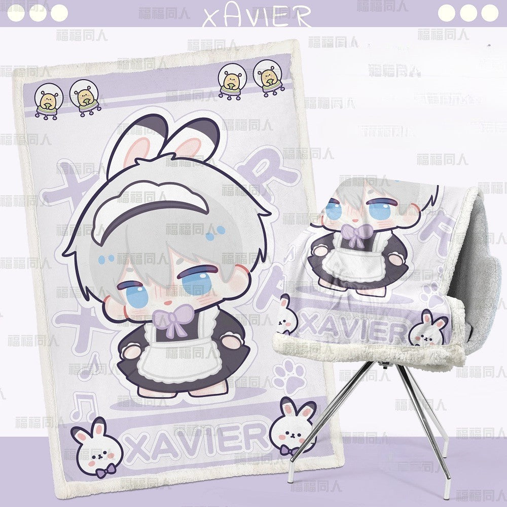 Love and Deepspace Maid Blanket - Single Layer Velveteen Fleece