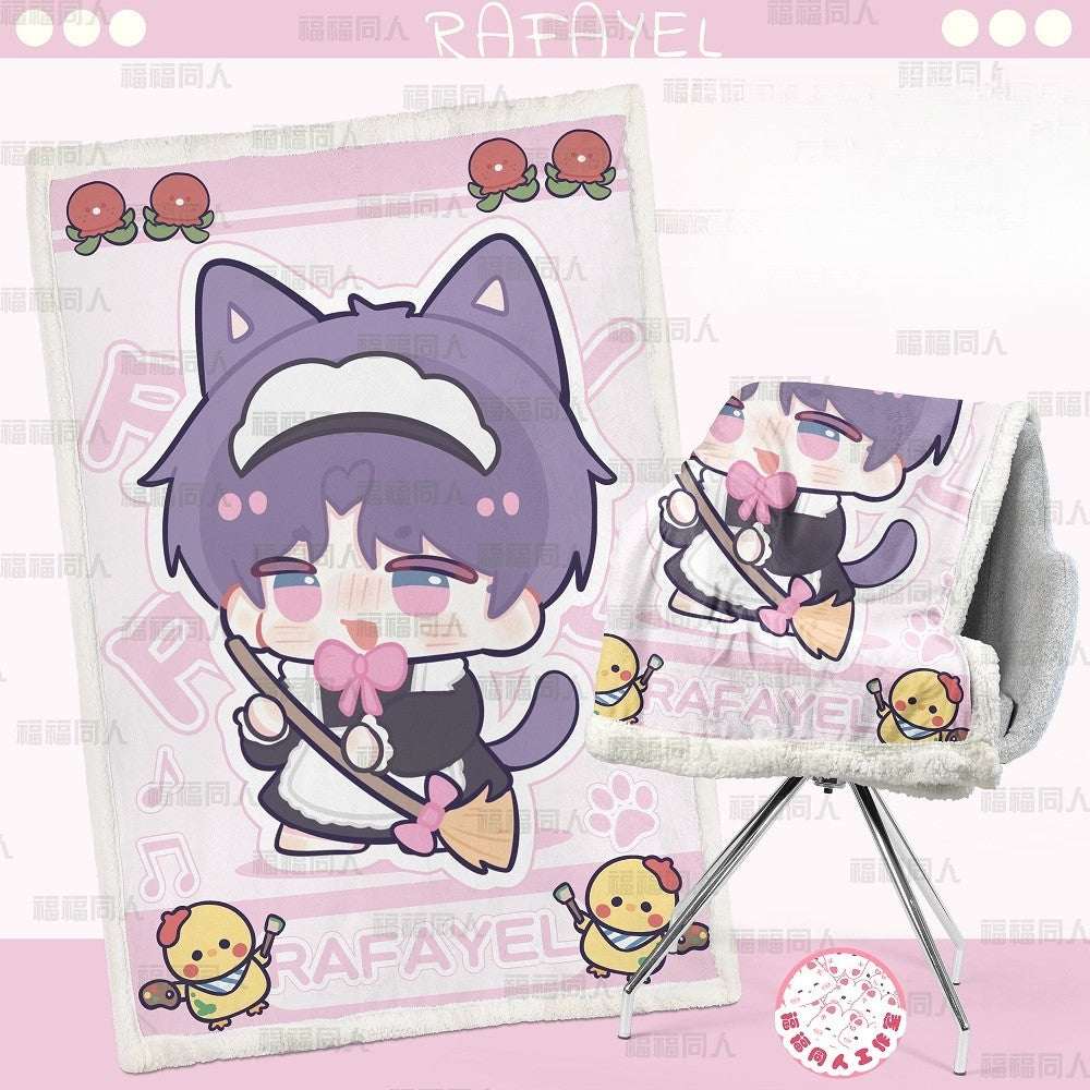 Love and Deepspace Maid Blanket - Single Layer Velveteen Fleece